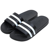 Waterproof Striped Slippers for Men – Durable Bathroom Footwear